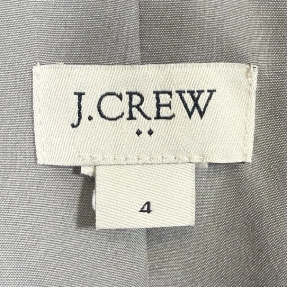 J. Crew Womens Gray Classic Two Button ‎ Blazer Jacket Size 4 Business Career